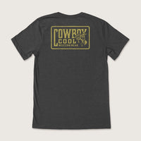 Cowboy Cool "Roughrider" Graphic Tee in Dark Grey Heather