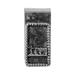 3D Men's Cowboy Prayer Metal Front Pocket Money Clip