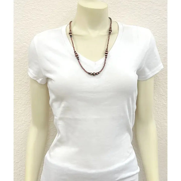 22" Cluster Copper Navajo Inspired Bead Necklace