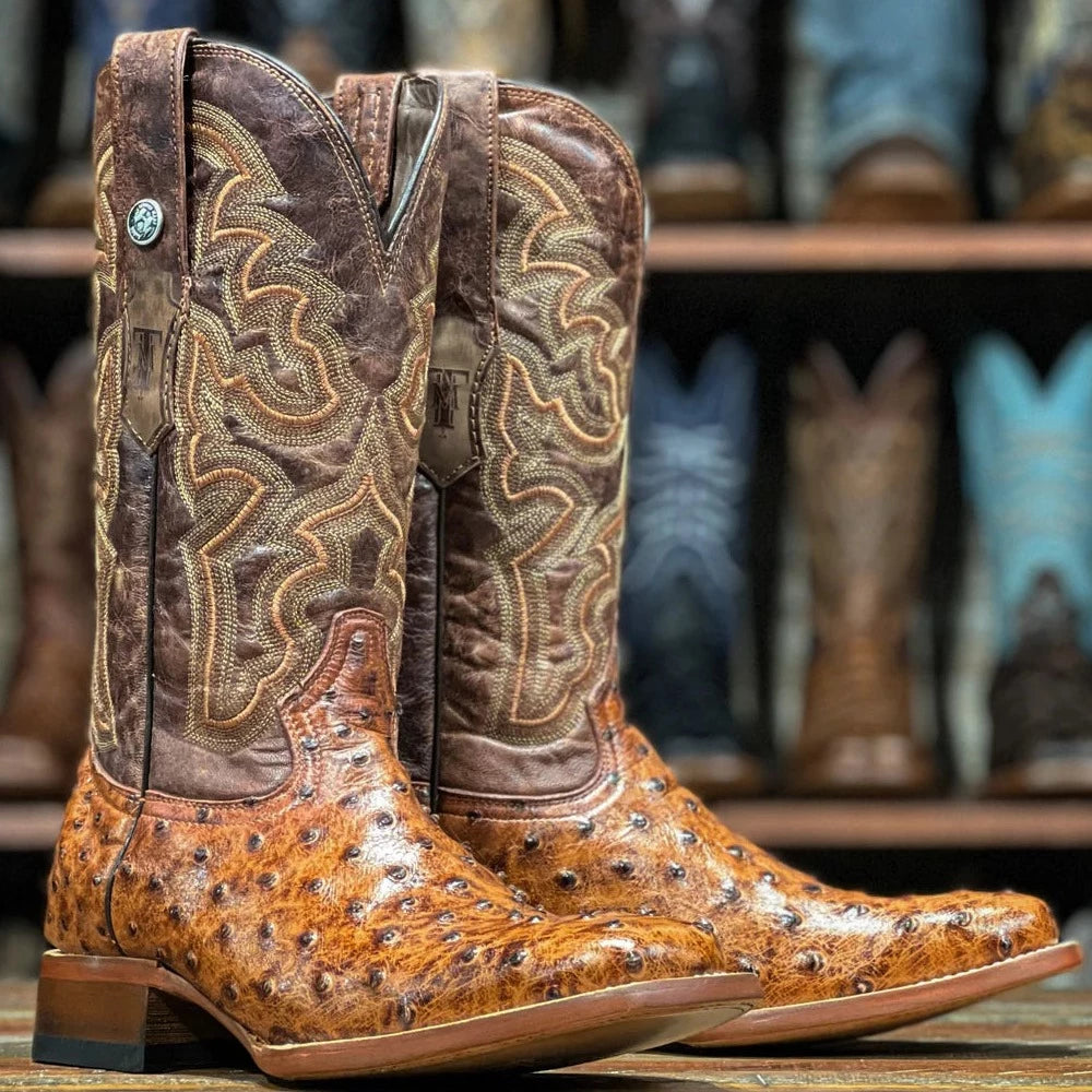 Tanner Mark Men's Broken Arrow Imitation Ostrich Western Boot-Rustic C –  Branded Country Wear