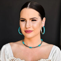 West & Co. Silver Navajo Inspired Pearl & Turquoise Beaded Choker