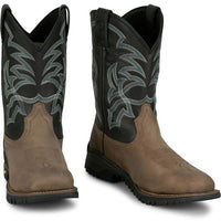 Tony Lama Men's Waterproof Roustabout Cowhide Work Boot in Grey