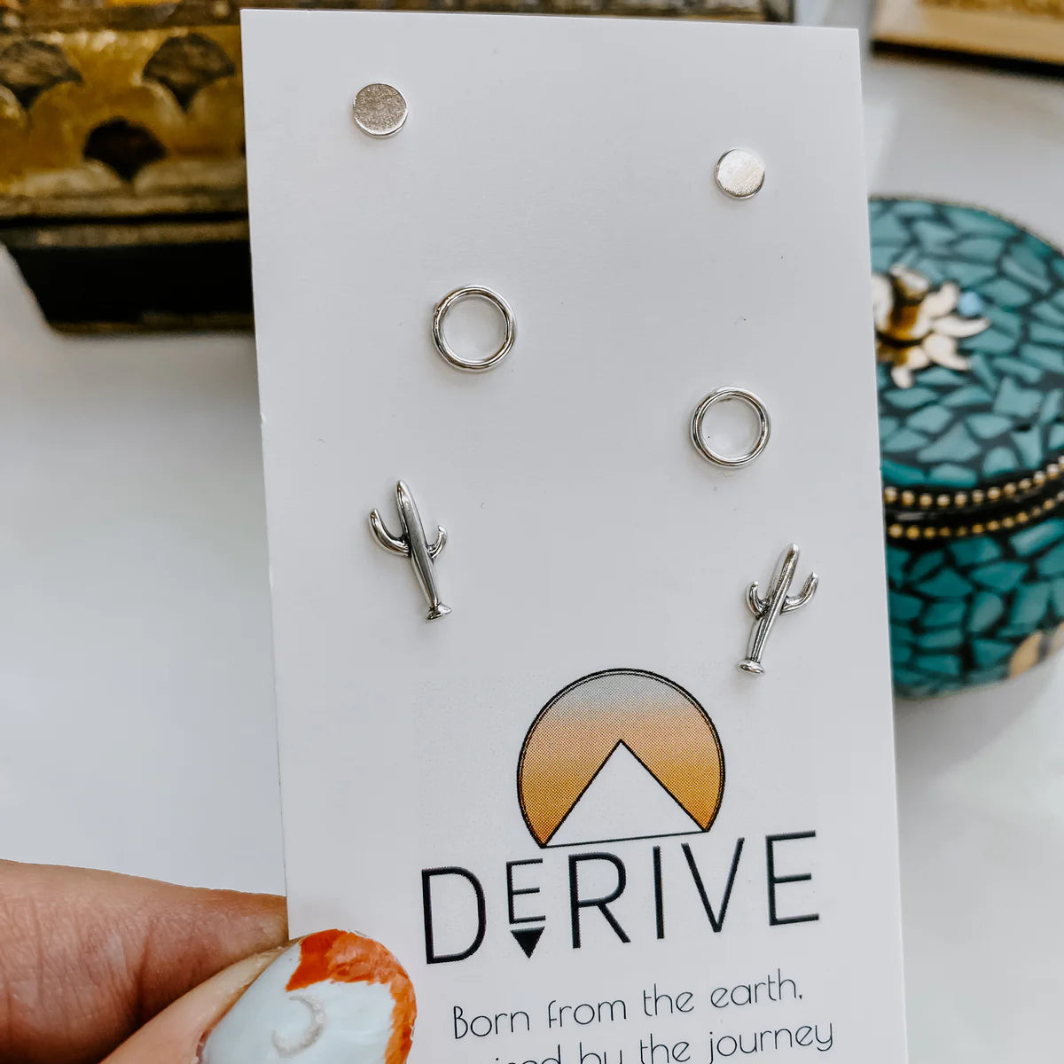 Derive Sterling Silver Desert Sky Stud Earrings 3 Pair Set