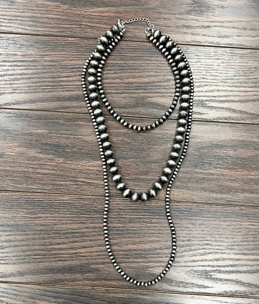 Chunky Three Strand Navajo Pearl Necklace