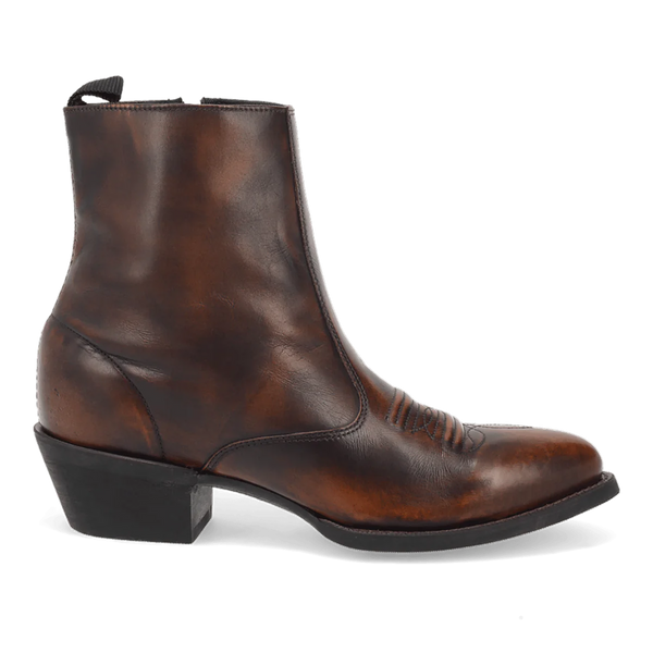 Laredo Men's Fletcher Zip Up Leather Boot in Antique Tan