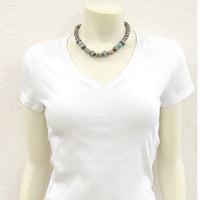 15"  Navajo Inspired Gemstone Beaded Necklace