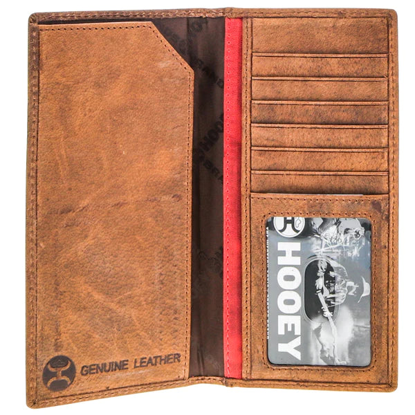 Hooey "Ranger" Tan with Embroidered Accents Rodeo Wallet
