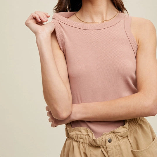 Women's Crew Neck Ribbed Knit Tank Top (Available in 9 Color Options!)