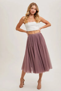 Women's Tulle Midi Skirt (Available in Two Colors)