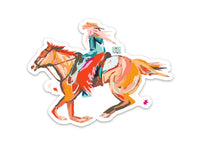 Cowgirl Stickers by Tirzah Lane Art