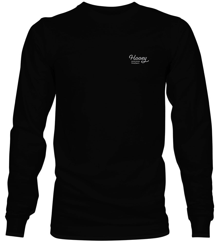 Hooey Men's Rank Stock Logo Long Sleeve Tee in Black