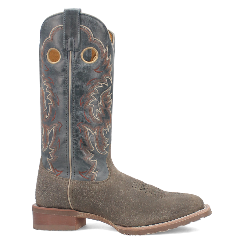 Laredo Men's Summit Leather Western Boot in Grey and Blue