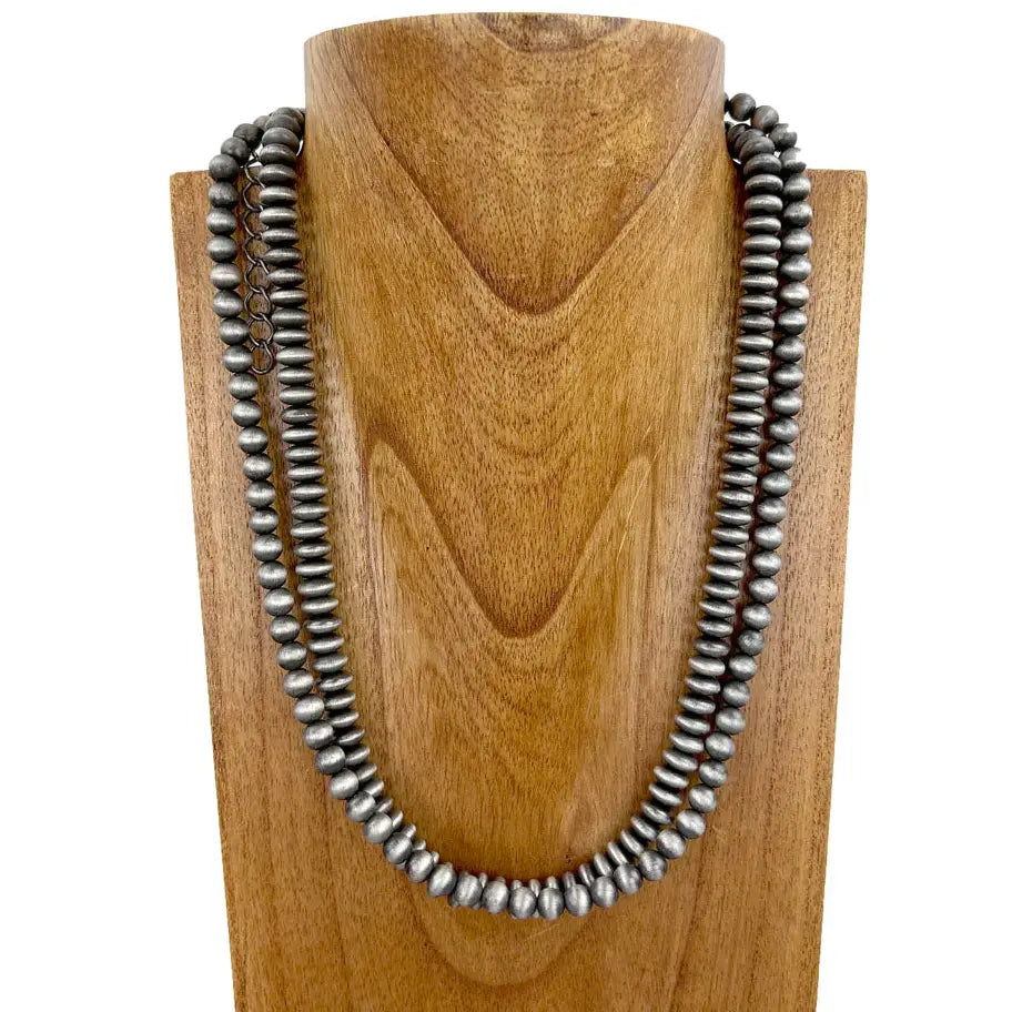 23" Double Strand Navajo Inspired Pearl Necklace