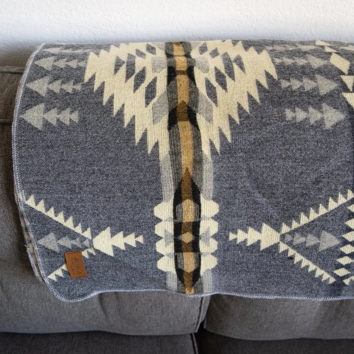 Andean Alpaca Wool Blanket-Cloud