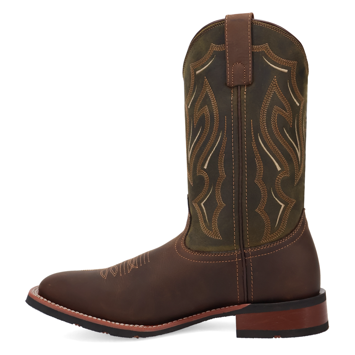 Laredo Men's Trailblazer Western Boot in Brown/Hunter Green