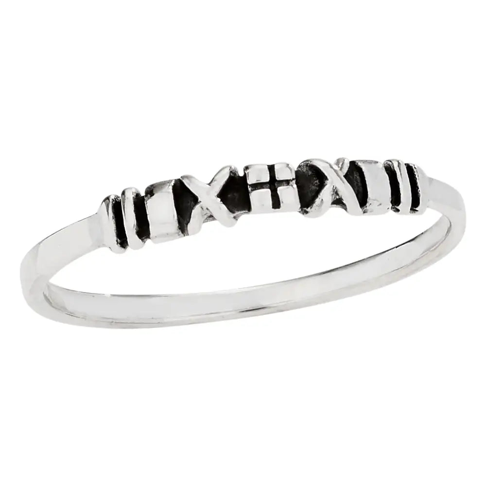 X Marks the Spot Sterling Silver Ring