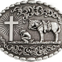 Nocona Cowboy Prayer Belt Buckle