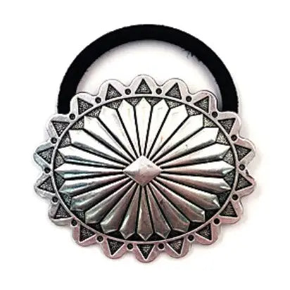 Silver Concho Style Hair Tie