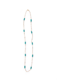 West & Co. Multi-Way Turquoise Cluster Gold Link Chain Necklace