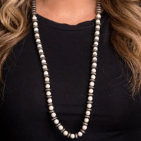 West & Co. Silver Navajo Inspired Pearl Disc & Ivory Beaded Necklace