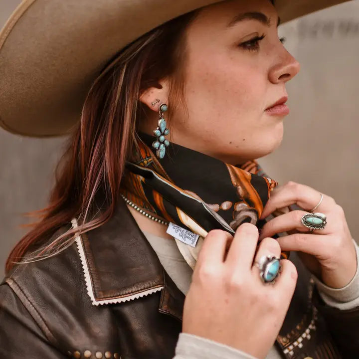 Tirzah Lane Art Hand Drawn Silk Wild Rags (Various Prints Available)