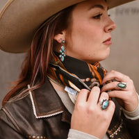 Tirzah Lane Art Hand Drawn Silk Wild Rags (Various Prints Available)