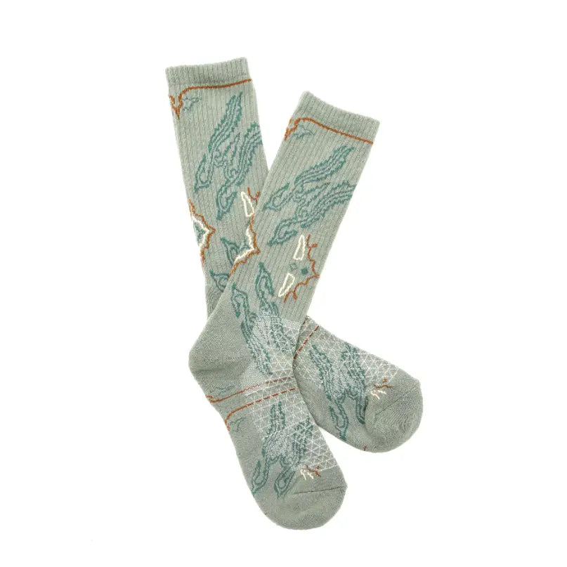 Fringe Scarves Collection by Lucky Chuck Women's Tucumcari Dusty Sage Performance Socks