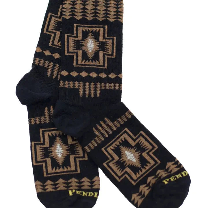 Pendleton Black Harding Crew Socks