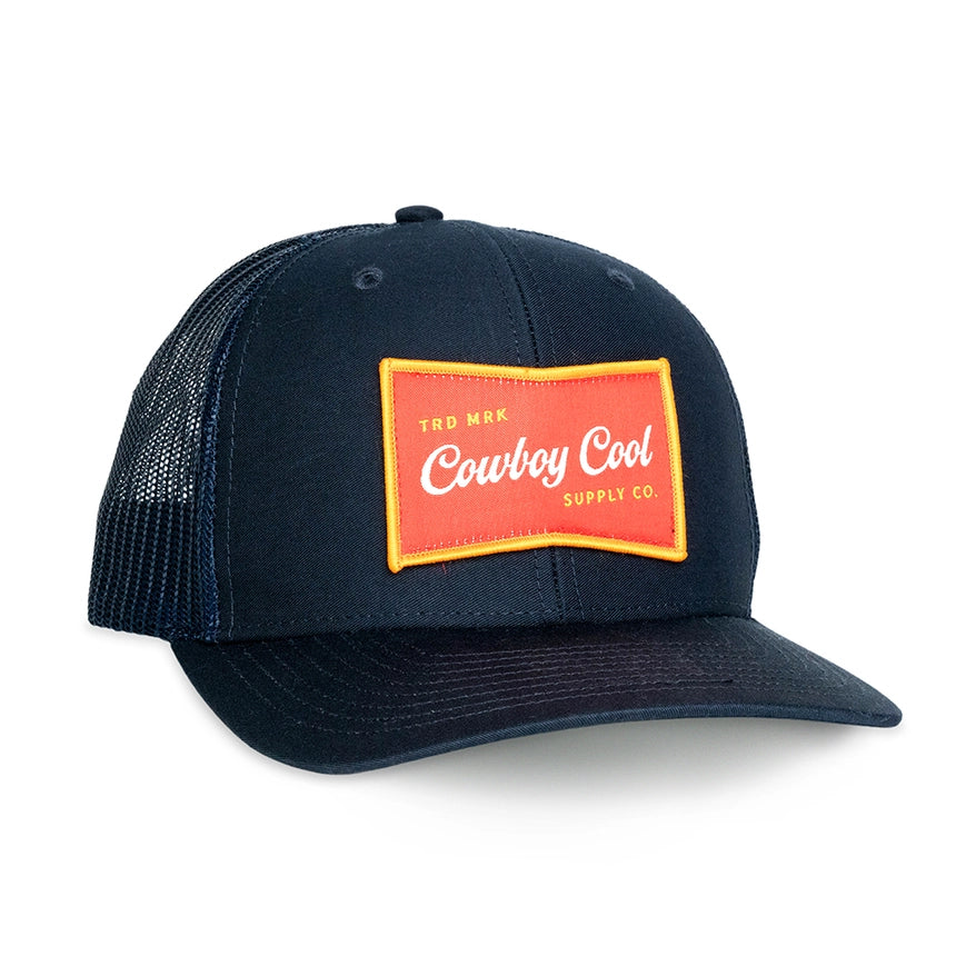 Cowboy Cool "Banquet" Trucker Hat in Navy