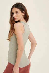 Women's Crew Neck Ribbed Knit Tank Top (Available in 9 Color Options!)