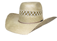 Lone Star Case Two-Tone Shantung Straw Cowboy Hat