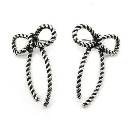 Western Corded Wire Bow Earring