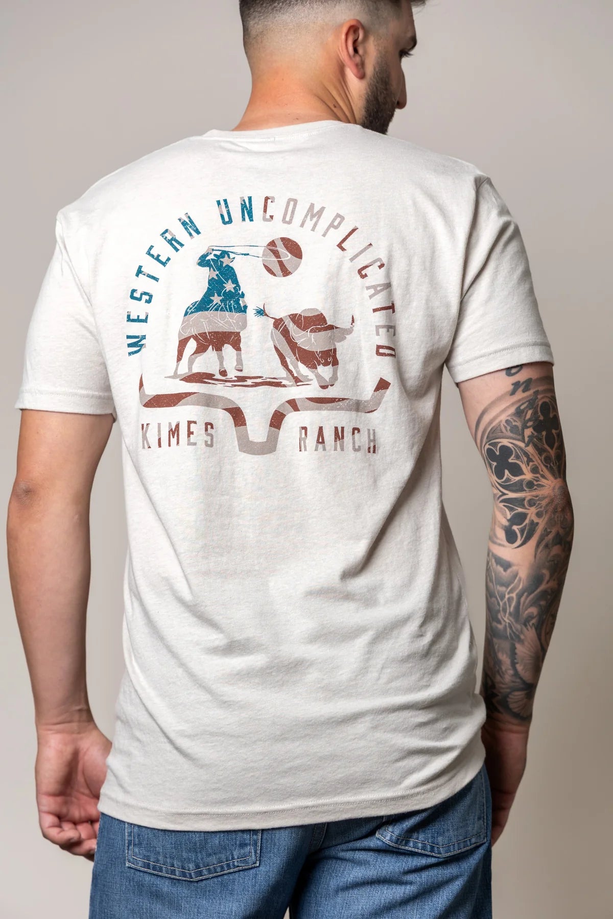 Kimes Ranch American Cowboy T-Shirt in Sand