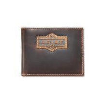 Ariat Bifold Pass Case Brown Patch Wallet