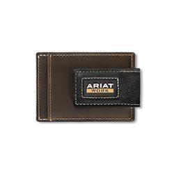 Ariat Men's Work Wallet Card Case in Brown
