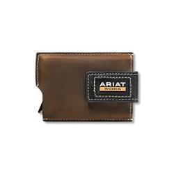 Ariat Men's Work Wallet Utility Magnetic Clip in Brown