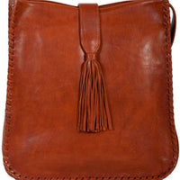 Scully Leather Whip Stitch Large Crossbody Bag
