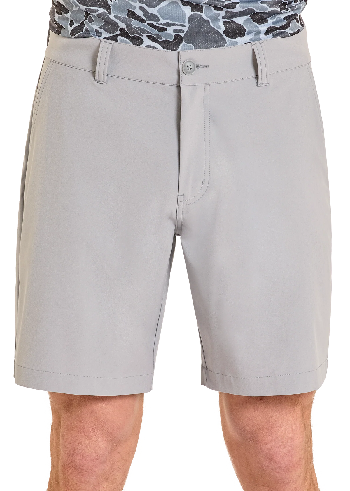 Rock & Roll Denim Men's 8" Chino Shorts in Light Grey