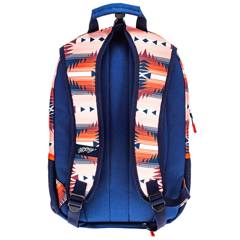 Hooey "Rockstar" Navy & Coral Aztec Print Backpack