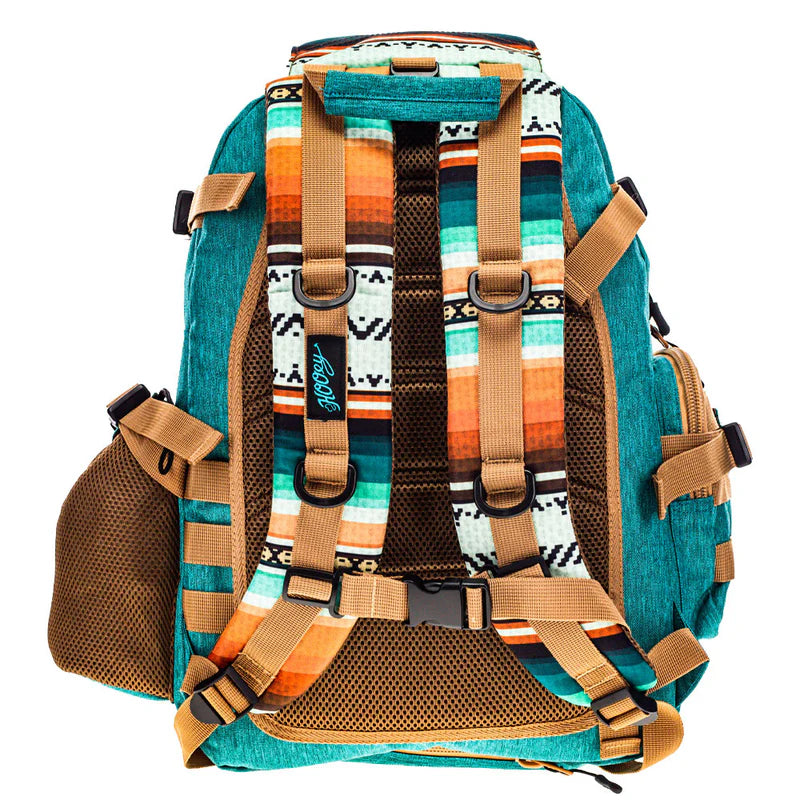 Hooey "Mule" Teal and Tan Serape Backpack