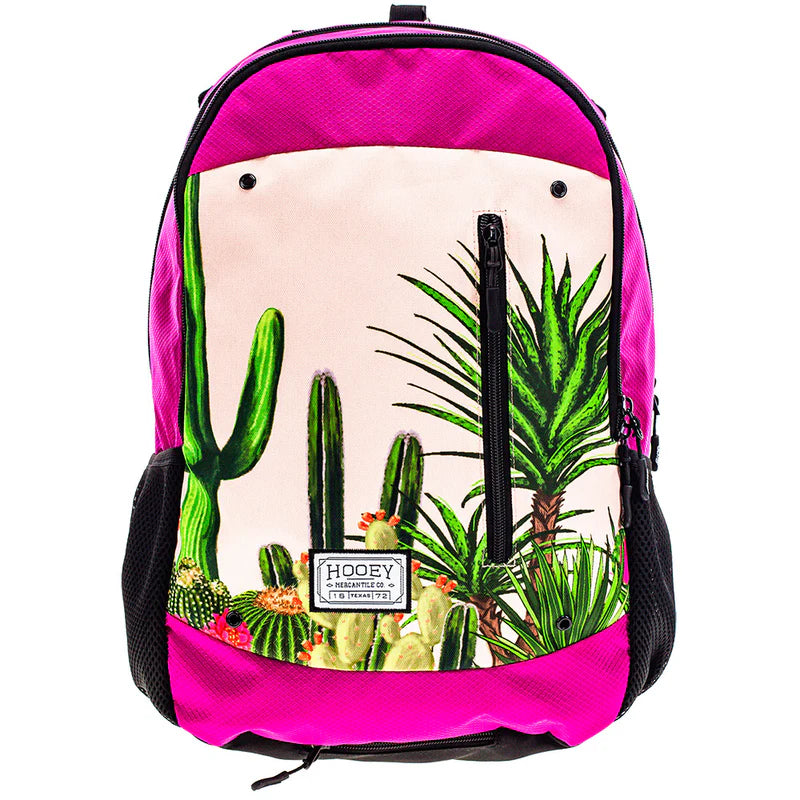 Hooey "Rockstar" Pink Cactus Print Backpack