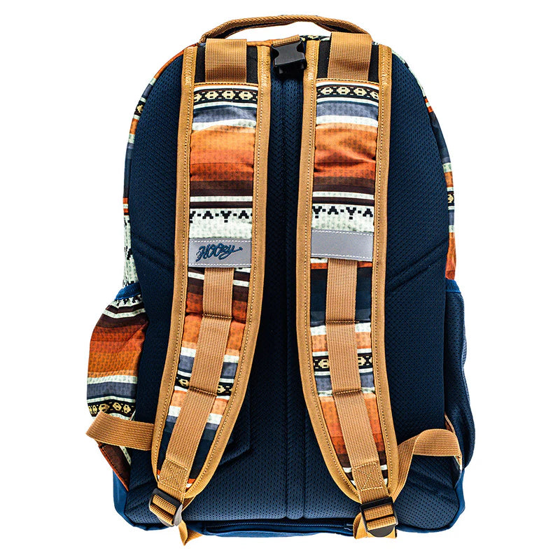 Hooey "Ox" Navy and Tan Serape Backpack