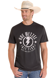 Koe Wetzel x Rock & Roll Denim Unisex Lightning Graphic T-Shirt in Black