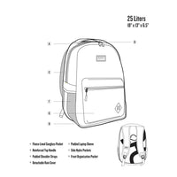 Hooey "Recess" Cream and Burgundy Aztec Backpack