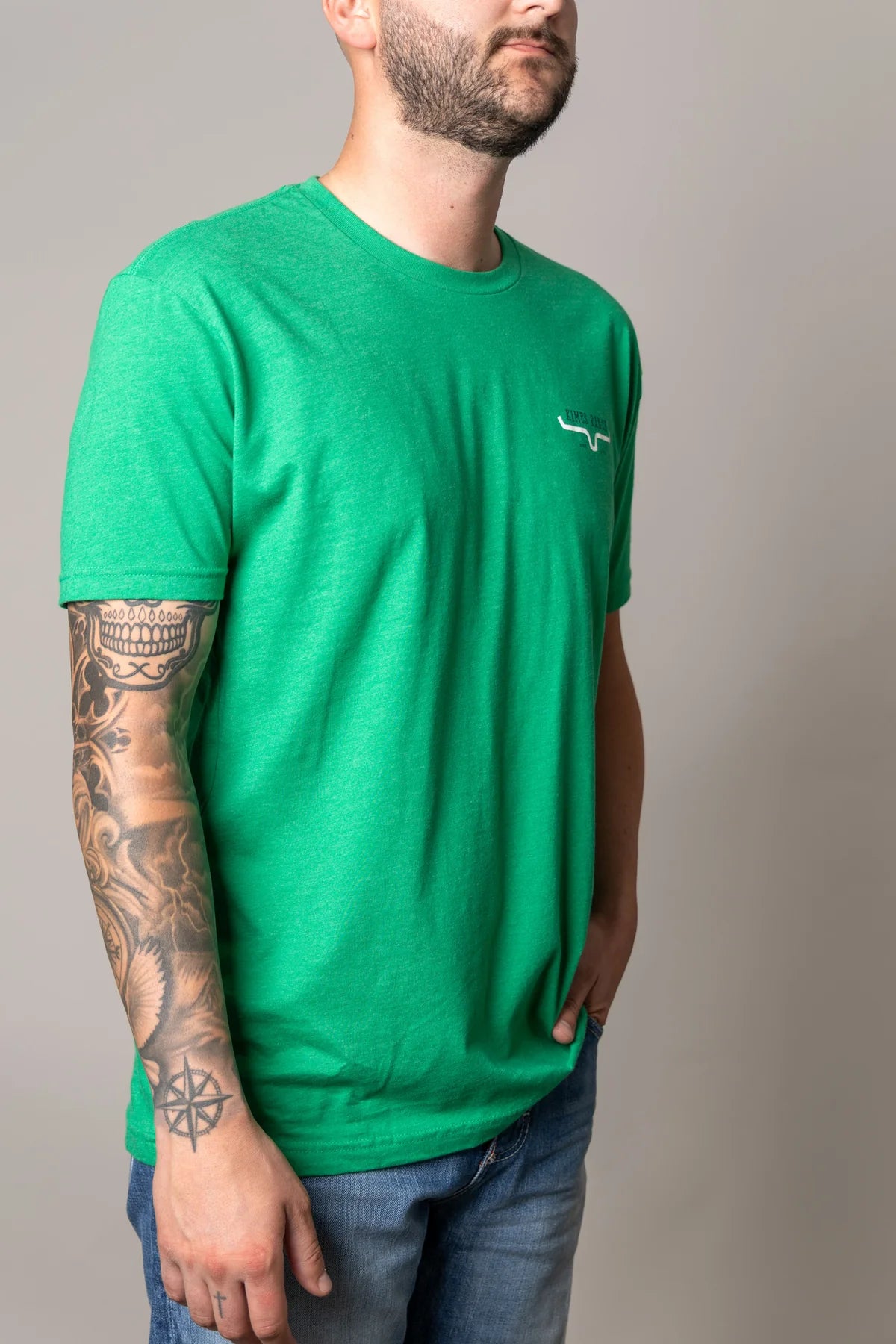 Kimes Ranch Bar Doors T-Shirt in Kelly Green