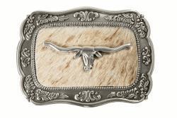 Blazin Roxx Women's Hair On Hide Longhorn Belt Buckle