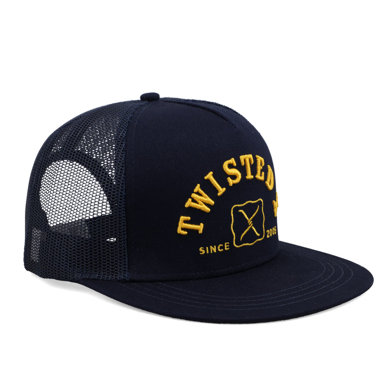 Twisted X Classic Trucker Cap in Navy & Yellow