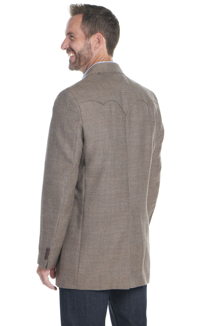 Circle S Men's Plano Donegal Sport Jacket in Donegal Brown