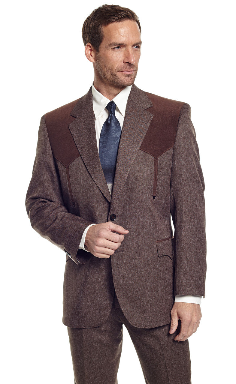 Circle S Men's Heather Boise Sport Jacket in Chestnut Brown