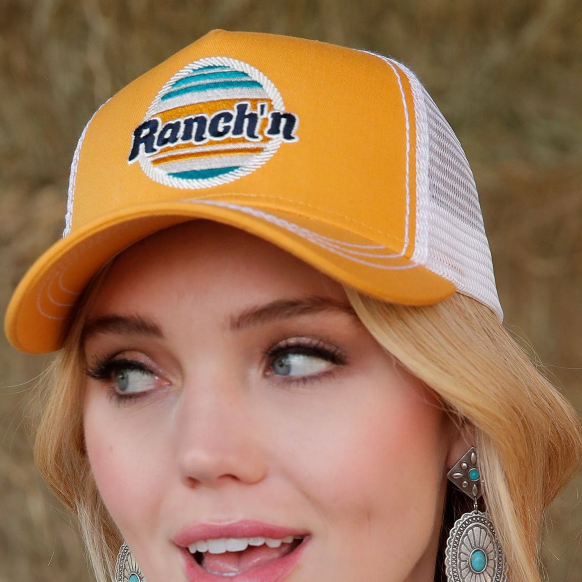 Cruel Women's Ranch'n Trucker Cap in Yellow